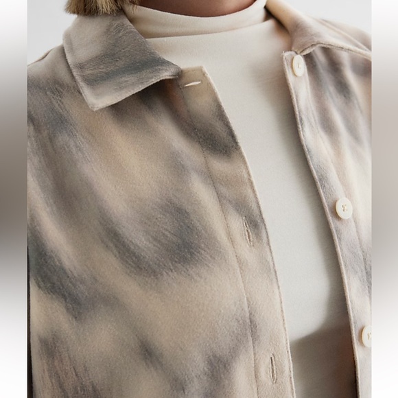 Express Printed Brushed Twill Shacket NWT size XL - Picture 3 of 9